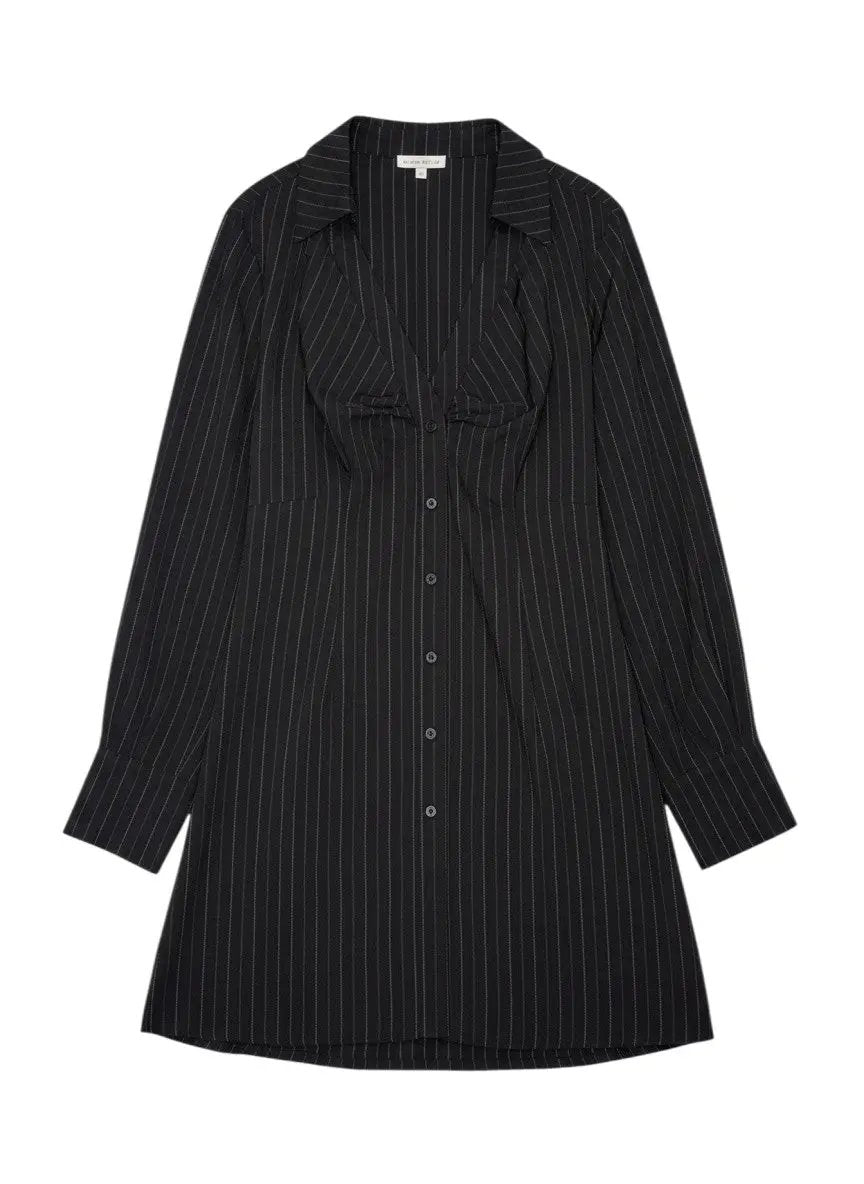 Saco camisón vestido negro a rayas by Yanet Collective