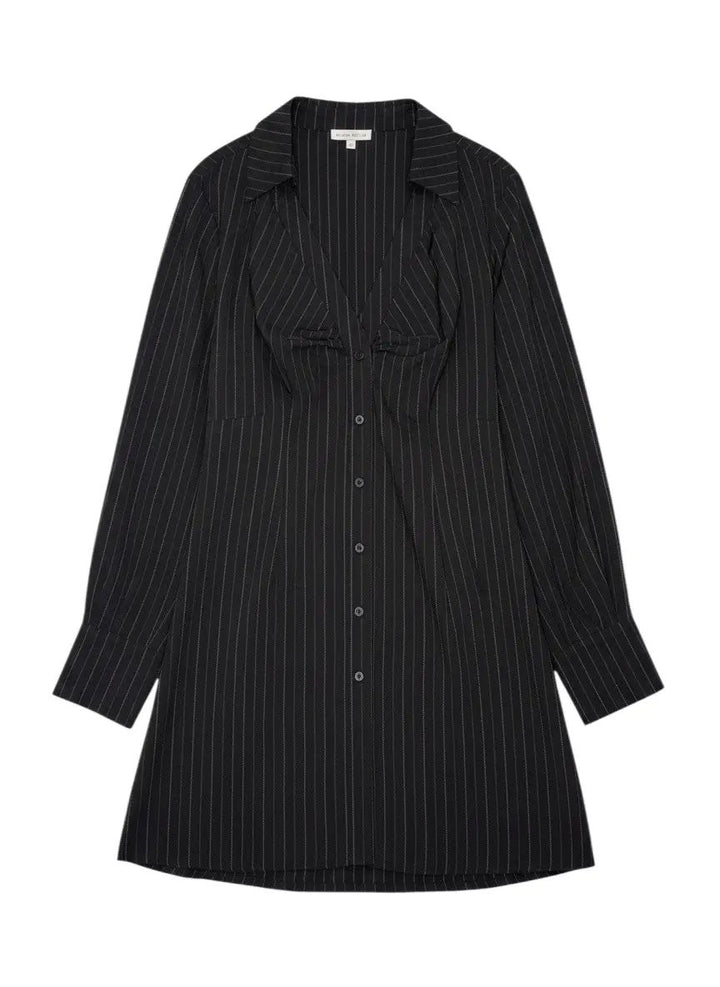 Saco camisón vestido negro a rayas by Yanet Collective