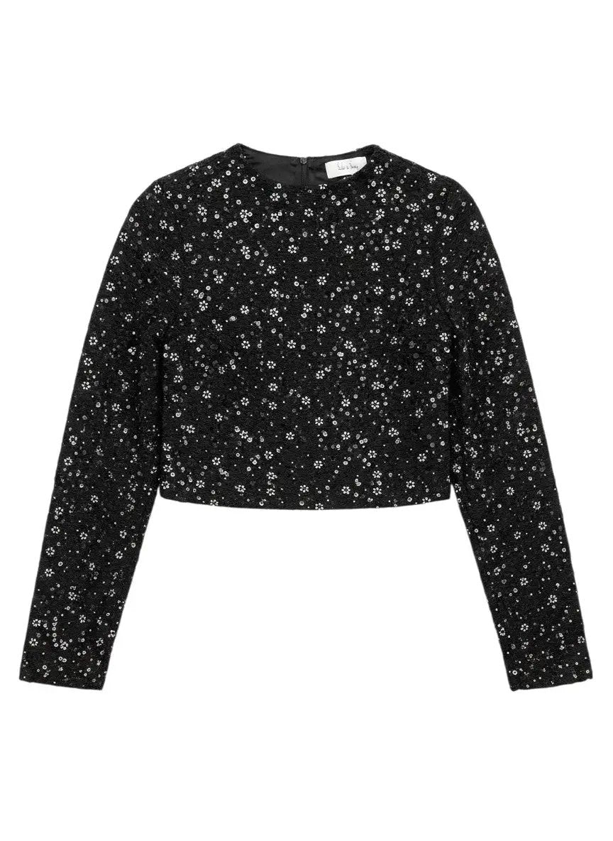 Blusa negra tejido by Yanet Collective