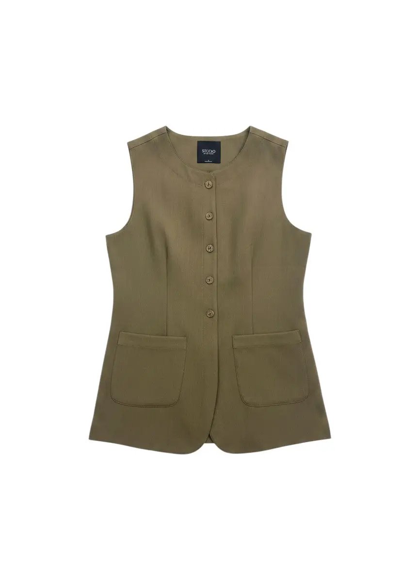 Chaleco verde Olivo by Yanet Collective
