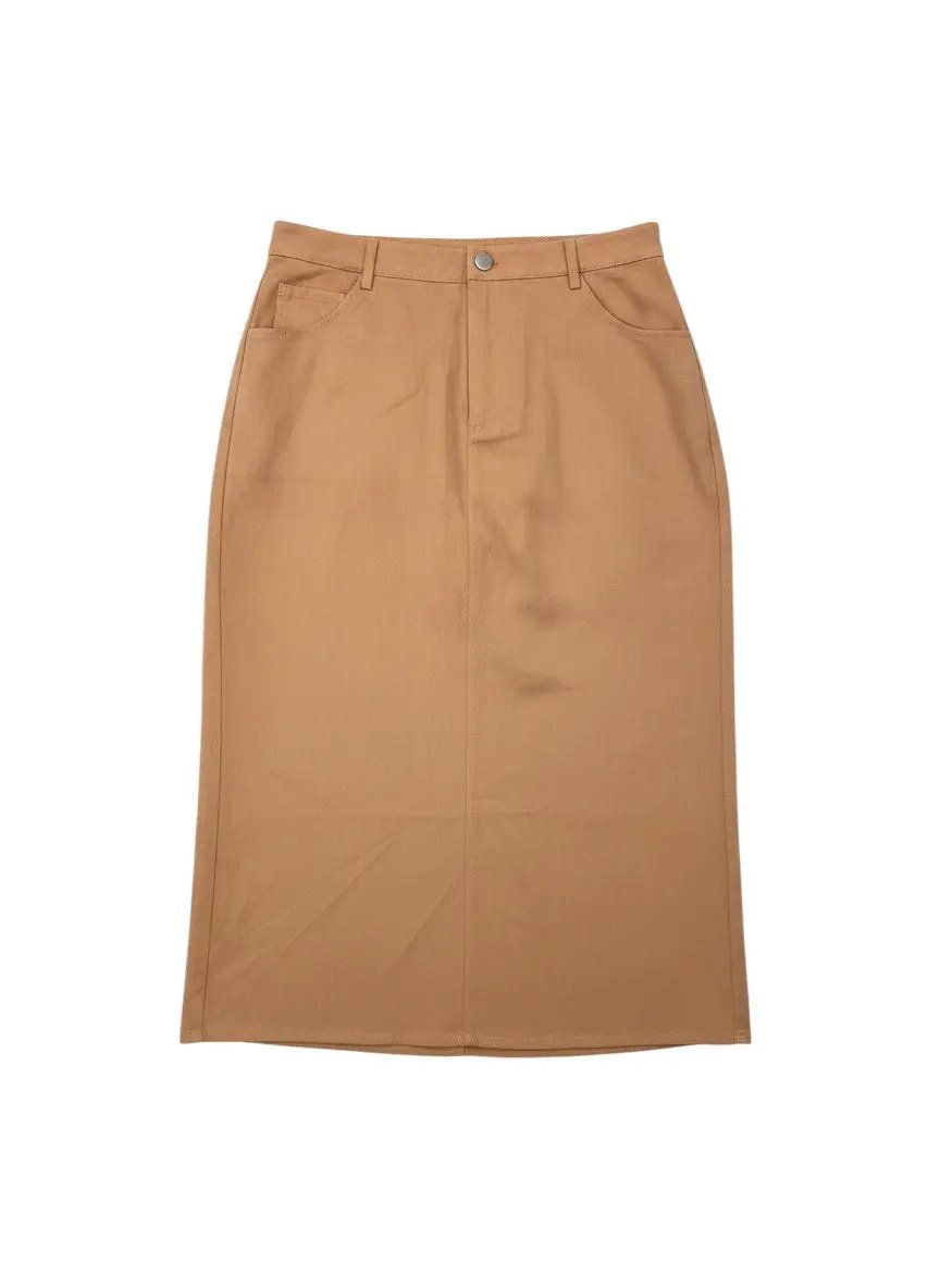 Falda larga naranja by Yanet Collective