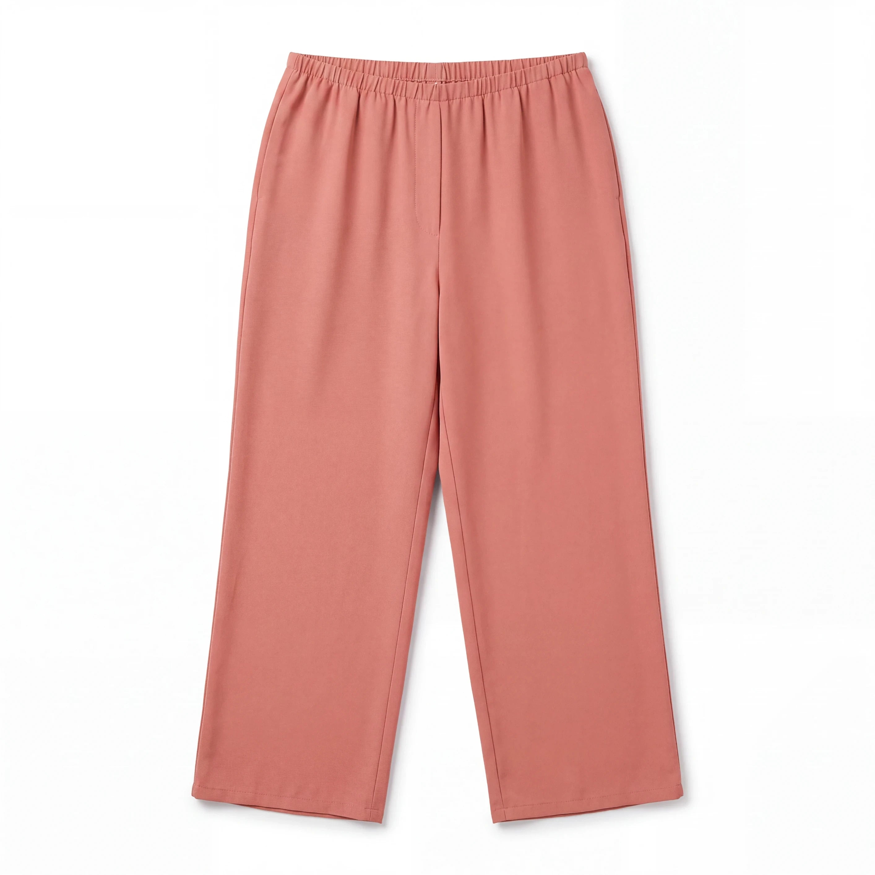 Pantalones wide-leg Yanet Collective en color melocotón con cintura elástica y diseño fluido y ligero.