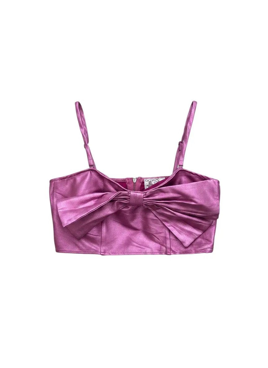 Top metálico morado by Yanet Collective