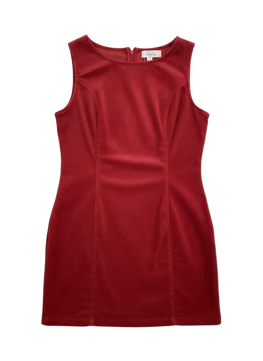 Vestido rojo pana by Yanet Collective