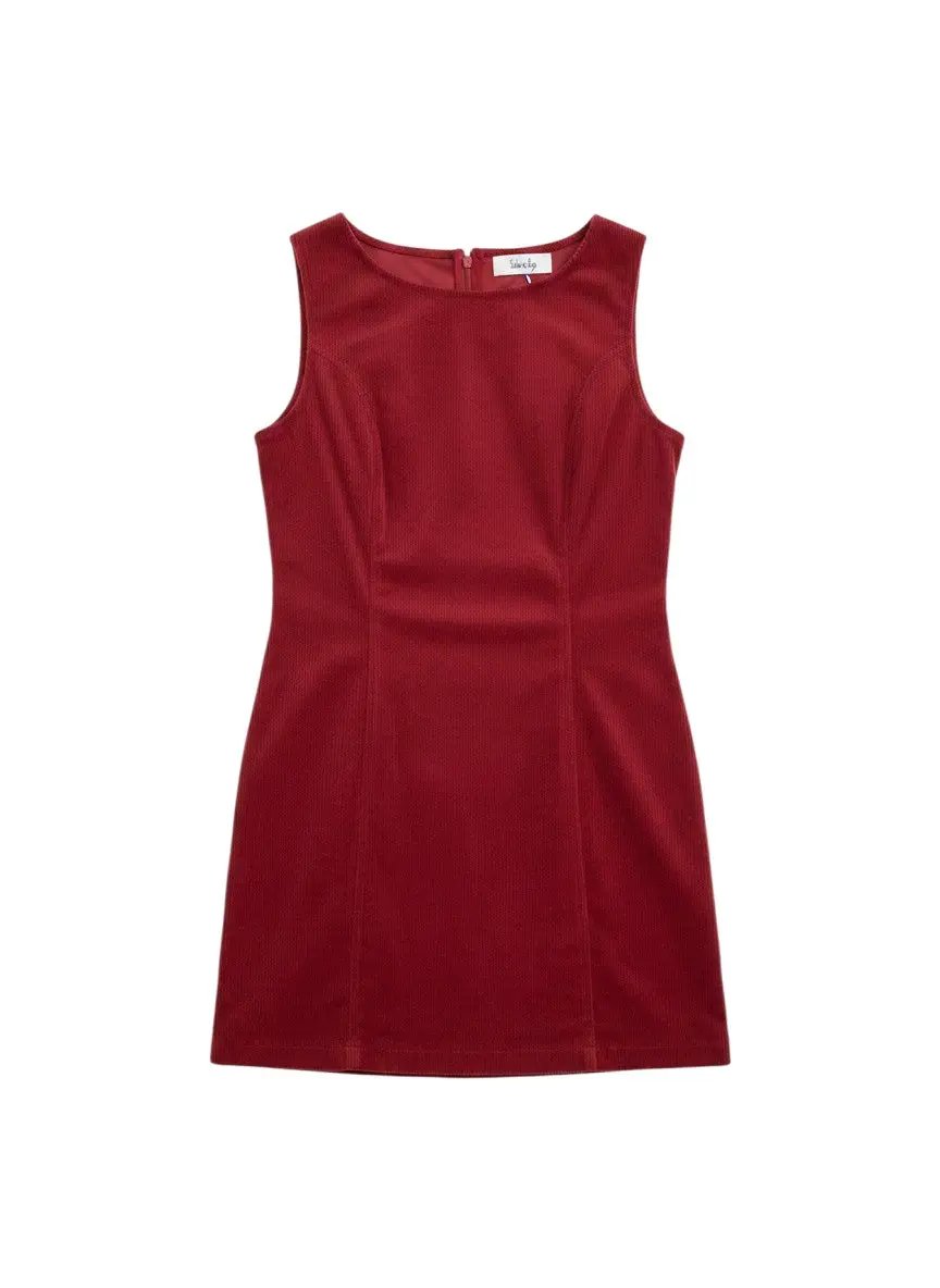 Vestido rojo pana by Yanet Collective