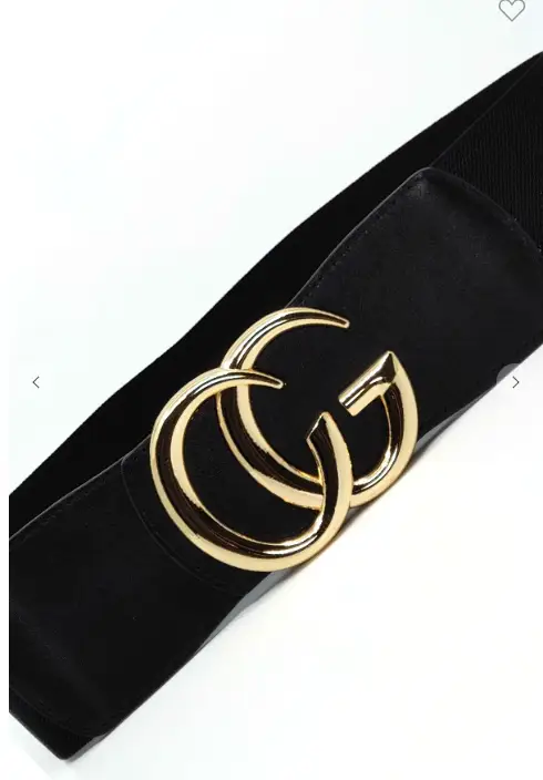 Cinturón negro grueso by Yanet Collection