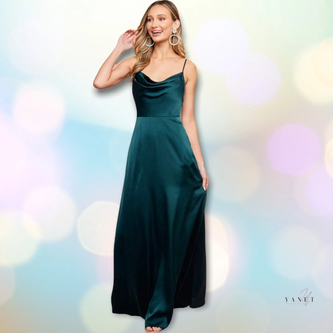 Vestido largo verde by Yanet Collection